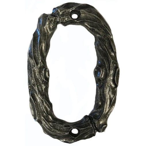 LHN0-P Log House Number Zero, Pewter, 1 piece